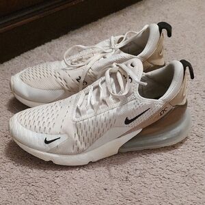 Nike Air Max 270 Cream and Black Sneakers